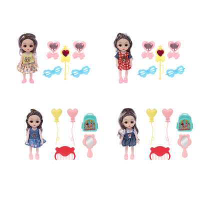 Кукла 15 см с акс. в пакете, PP, PVC, тм ИГРОЛЕНД