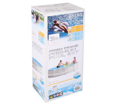 INTEX Бассейн каркасный призматический (фильтр-насос), 3,05м x 76см, 26702NP