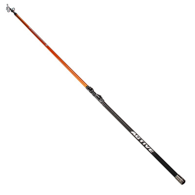 Удочка с кольцами "Актив" тм AZOR FISHING, телескоп., карбон 40%, 4,0м, тест 10-30гр.