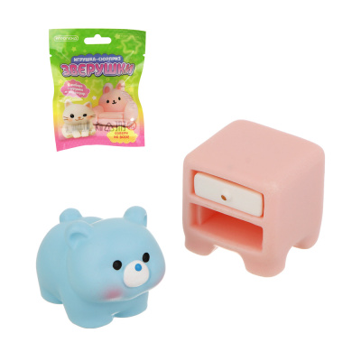 Игрушка сюрприз "Зверушки" с аксессуаром, ИГРОЛЕНД, полистоун, 9х12 см, 10-12 видов