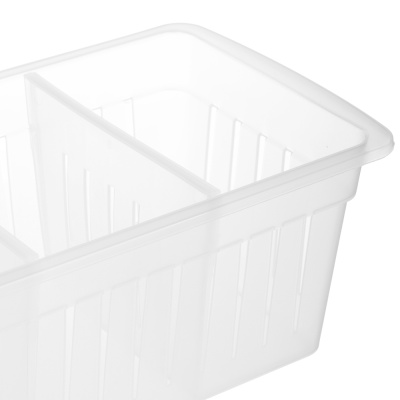 Корзинка для специй 3 секции 27x15x10см, пластик