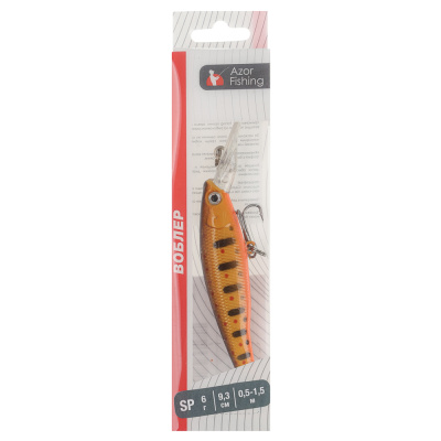 Воблер "Хамп Дип Шэд" тм AZOR FISHING, SP, 6,0гр, 93мм, 0,5-1,5м, 5 цветов