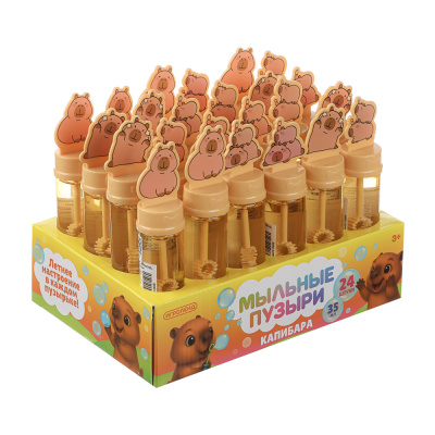 Мыльные пузыри "Капибара", ИГРОЛЕНД, PP, PET, мыл. раствор 35мл