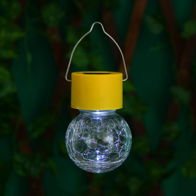 INBLOOM Фонарь на солн.батарее 9х6см 1LED белый, 1x1.2v 2/3AA 100mAh Ni-MH, пластик, стекло