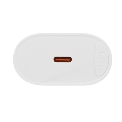 Сетевое зарядное устройство hoco. модель C109A, USB-С PD 20W, цвет: белый