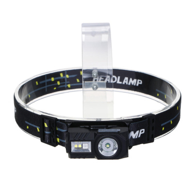 Фонарь налобный тм ЕРМАК,сенсорный,крепление,XPE LED+3LED,9 режимов,500мАч,64х45х34 мм,красный свет
