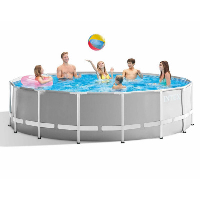 INTEX Бассейн каркасный призматический, 457х122 см, встр.фильтр-насос, лестница, тент, подст.26726NP