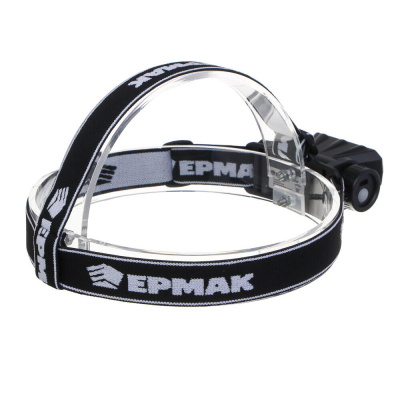 Фонарь налобный тм ЕРМАК, 3 LED, 1200мАч, 3 режима, 8,3х3,8х5,4см, USB кабель, пластик