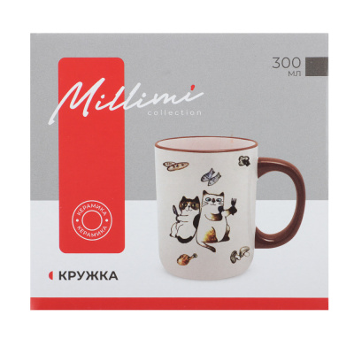 Кружка 300мл, тм MILLIMI Котовасия, керамика