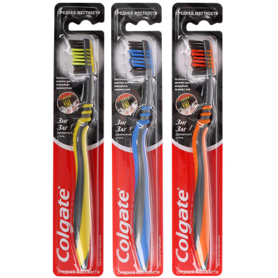 Зубная щетка COLGATE ЗигЗаг, средняя, 1 шт
