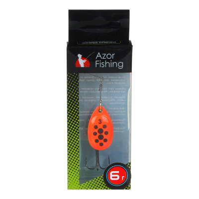 Блесна вращающаяся "Комета" тм AZOR FISHING, №3, 6 гр, 5 цветов