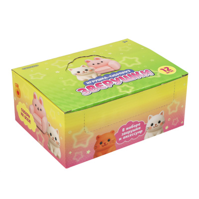 Игрушка сюрприз "Зверушки" с аксессуаром, ИГРОЛЕНД, полистоун, 9х12 см, 10-12 видов