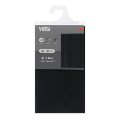 Шторка для ванной тм VETTA Shine, ПЕВА 100 г/м2, 180x180см, 2 цвета