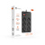 Удлинитель, сетевой фильтр 6 гнезд 3м BY Black, 3*USB, 1*type-C,выкл., 2500Вт,чёрный