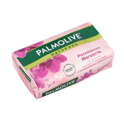 Мыло туалетное твердое Palmolive Натурэль Роскошная мягкость с экстрактом орхидеи и молочка, 90г