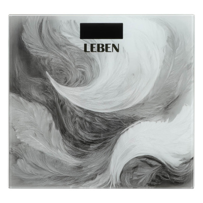 LEBEN Весы напольные электронные "Grey", ЖК-дисплей, макс. нагр.до 180кг