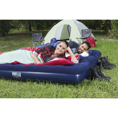 BESTWAY Матрас надувной FLOCKED AIR, 203x183x22см, до 300кг, 67004