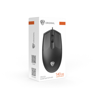 Компьютерная мышь проводная BY Promo, 3D,1600DPI, USB 2.0,кабель 140 см