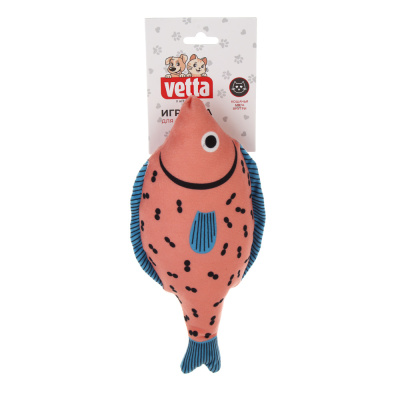 Игрушка для кошек тм VETTA, рыба разноцветная, 21-23см