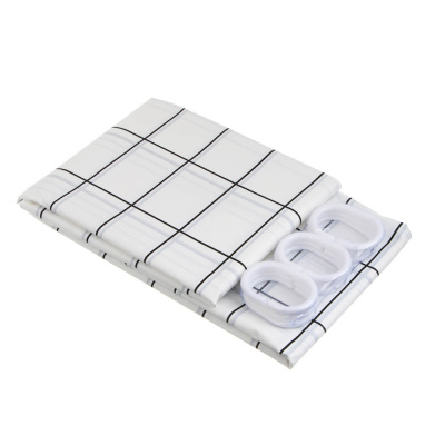 Шторка для ванной тм VETTA Квадро, ПЕВА 60г/м2, 180x200см, белый цвет
