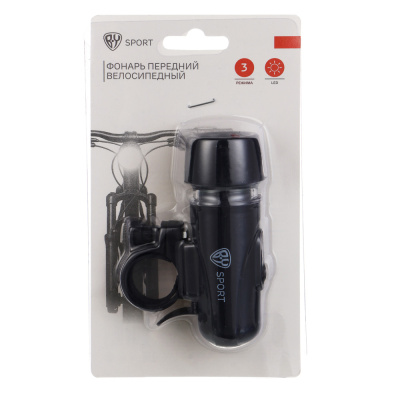 Фонарь велосипедный передний, тм BY SPORT, 3 режима, 5 LED,  4xААА