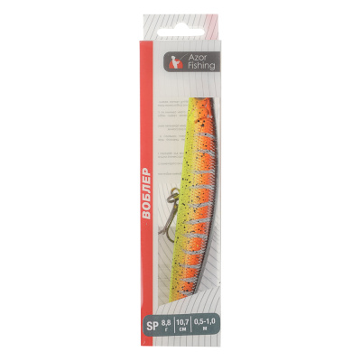 Воблер "Слим Минноу Лонг" тм AZOR FISHING, F, 8,8гр, 107мм, 0,5-1,0м, 5 цветов