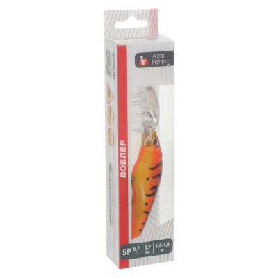 Воблер "Минноу Классик" тм AZOR FISHING, F, 5,7гр, 87мм, 1,0-1,5 м, 5 цветов