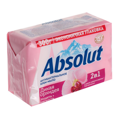 Мыло твердое ABSOLUT 2в1 Дикая орхидея/FitoGuard Алоэ, 4x75г