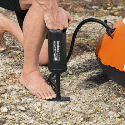 BESTWAY Ручной воздушный насос AIR HAMMER объемом 850мл, 30см, 3 насадки в комплекте, 62002