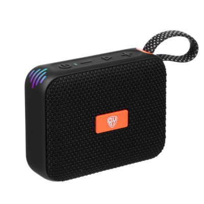 Колонка беспроводная BY WaveX, 8 Вт, 1000мАч,Type-C, microSD, BT5.3, IPX7,ВШГ 10x12x4см, черный