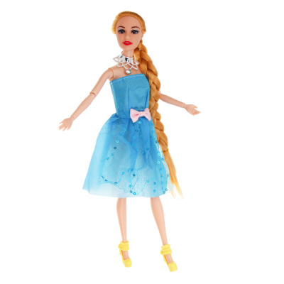 Кукла в коротком платье шарнирная, 29 см, PP, PVC, полиэстер, тм ИГРОЛЕНД