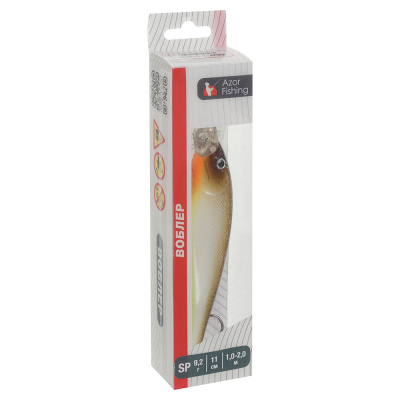 Воблер "Дип Шэд Минноу" тм AZOR FISHING, SP, 9,2гр, 110мм, 1,0-2,0м, 5 цветов
