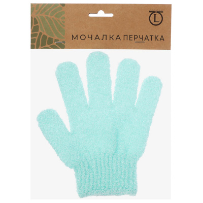 Мочалка перчатка тм ЮL с отшелушивающим эффектом, полиэстер, 18см, 5 цветов, МС24-06