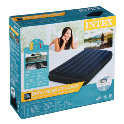 INTEX Матрас надувной CLASSIC DOWNY, 191x99x25см, до 136кг, 64757