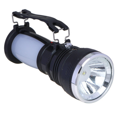 Фонарь прожектор 2-в-1 тм ЕРМАК, аккумуляторный, 24 SMD + 1 Вт LED, шнур 220В, пластик, 17,5x7,5 см