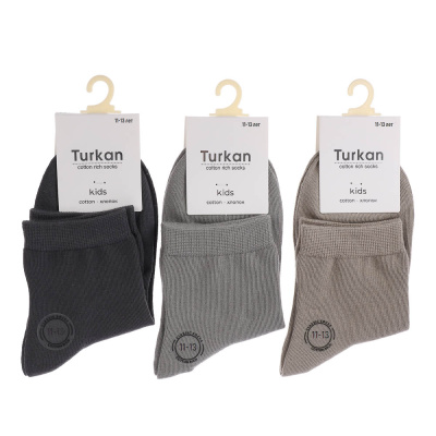 Носки детские, бесшовные, тм Turkan, 11-13 лет, 90%хлопок, 8% п/а, 2%лайкра,цвета в ас-те, R0622