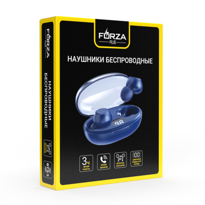 Наушники беспроводные TWS BY Wave, 30/200 mAh, BT:5.3, синий