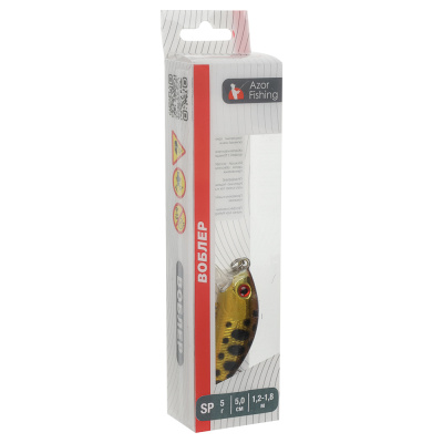 Воблер "Лайт Минноу" тм AZOR FISHING, SP, 5,0гр, 50мм, 1,2-1,8 м, 5 цветов
