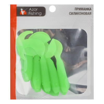 Приманка мягкая "Shad" тм AZOR FISHING, силикон, 7см, 5шт. в уп, 5 цветов