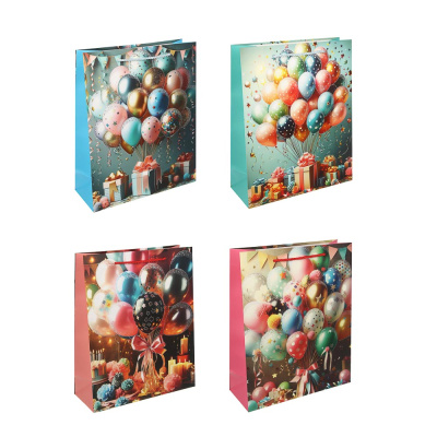 Пакет подарочный тм Fntastic L 26x32x10см, бумага, 4 дизайна