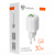 Сетевое зарядное устройство BY MINI 30Вт GaN,USB-C, USB-A, QC,PD,PPS,110-240В,50-60Гц,пластик,белый