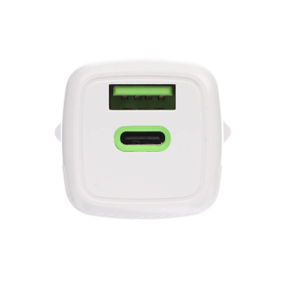 Сетевое зарядное устройство BY MINI 30Вт GaN,USB-C, USB-A, QC,PD,PPS,110-240В,50-60Гц,пластик,белый