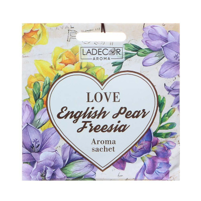 LADECOR Аромасаше 10гр, с ароматами любви, лотос и лилия, янтарь, груша и фрезия,париж