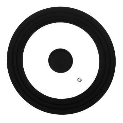 SATOSHI Крышка универсальная стекло/силикон с ручкой, 20-22-24см