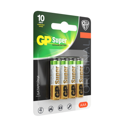 Батарейки AAA GP Super BY Original 4шт 24AGM-2CR4 в блистере