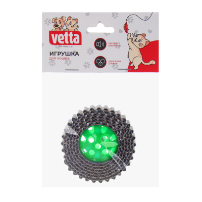 Игрушка для кошек тм VETTA, Сатурн, картон, пластик, 8см