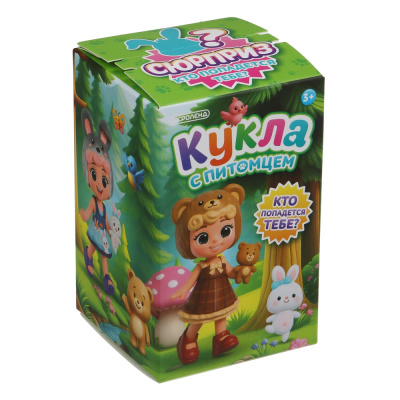 Кукла 10 см с питомцем в сюрприз-боксе, ABS, тм ИГРОЛЕНД