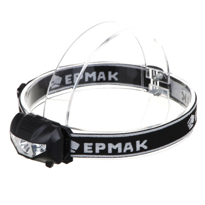 Фонарь налобный тм ЕРМАК, 2 LED+COB, 3 режима, 3хААА, 6х4,6х3,5см, красный свет