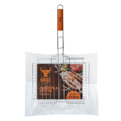 Решетка гриль хром. тм GRILLBOOM, 23x29x6см
