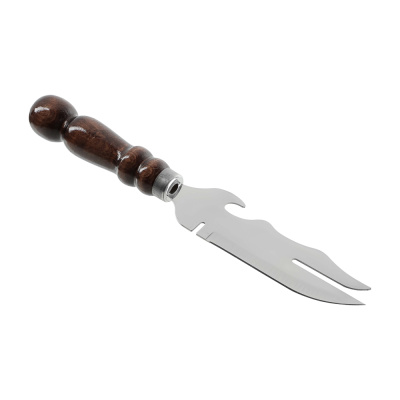 Нож шампурный  с деревянной ручкой "ШАР"малый. тм GRILLBOOM, 270(150)х45х2,5мм